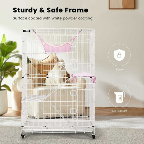 VIVOHOME 4-Tier 49 Inch Metal Cat Kitten Cage