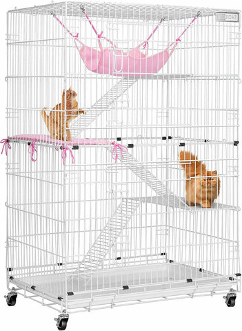 VIVOHOME 4-Tier 49 Inch Metal Cat Kitten Cage