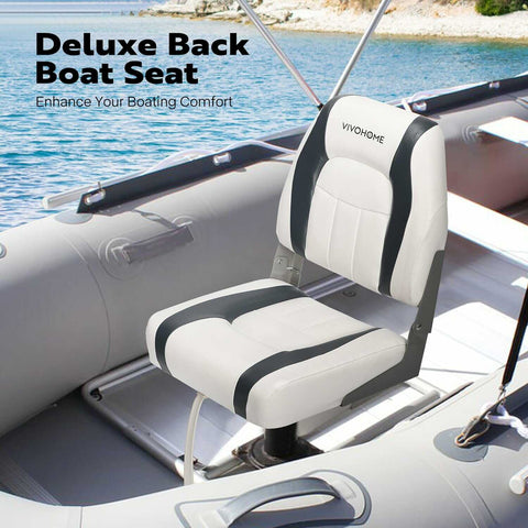 VIVOHOME Folding Low Back Boat Seats 2Pack