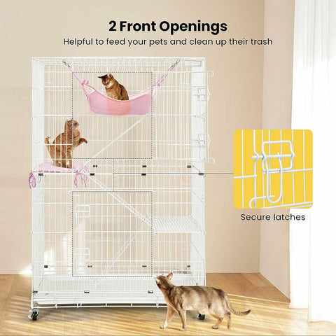 VIVOHOME 4-Tier 49 Inch Metal Cat Kitten Cage