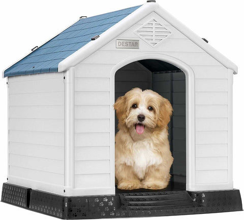 DEStar Durable Waterproof Plastic Pet Dog House