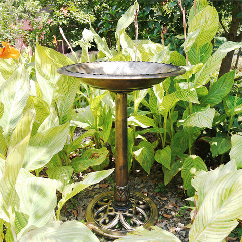 VIVOHOME Garden Bird Bath 28 Inch