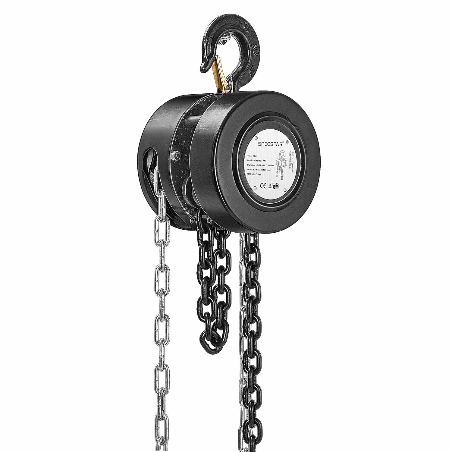 SPECSTAR Hand Chain Hoist with 2 Heavy Duty Hooks