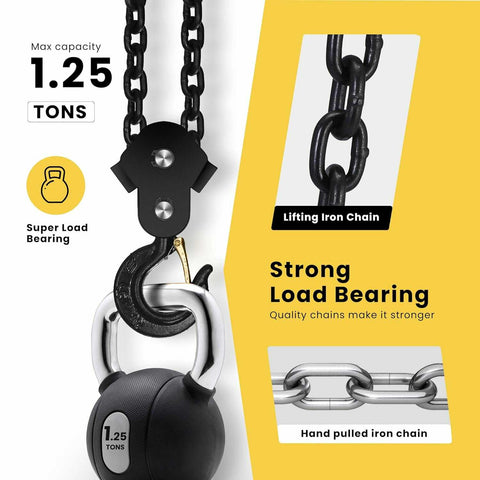 SPECSTAR Hand Chain Hoist with 2 Heavy Duty Hooks