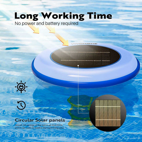 VIVOHOME Solar Pool Ionizer Chlorine-Free Sun Shock & Water Purifier Automatic Pool Cleaner