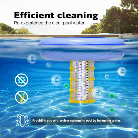 VIVOHOME Solar Pool Ionizer Chlorine-Free Sun Shock & Water Purifier Automatic Pool Cleaner