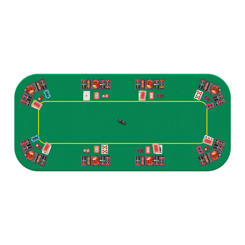 VH Foldable 8-Player Texas Poker Card Tabletop Layout