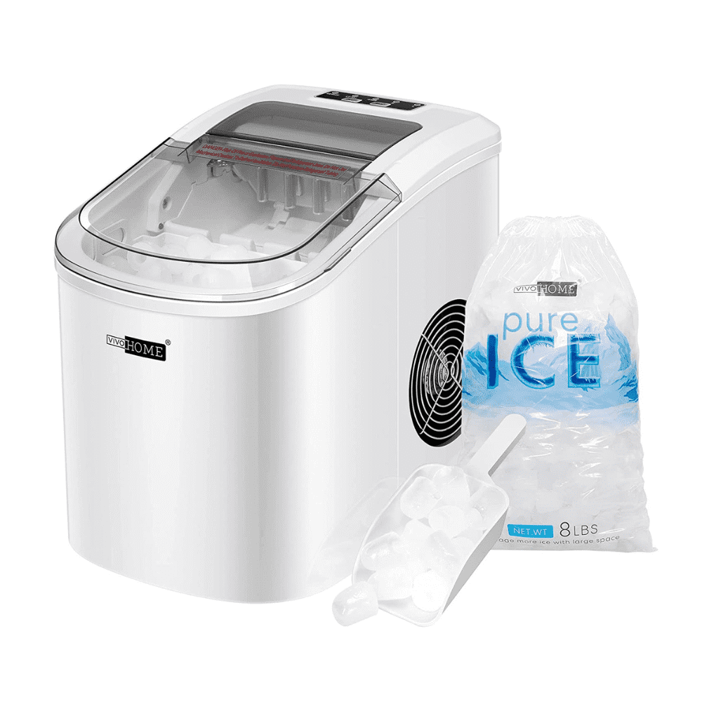 VIVOHOME Countertop Ice Maker Machine with Hand Scoop 10 Ice Bags 27lbs/Day