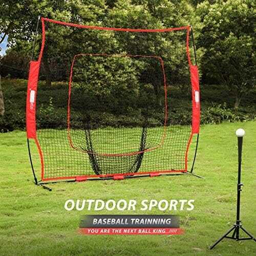 VIVOHOME Baseball Practice Net Set with Strike Zone Target and Carry Bag