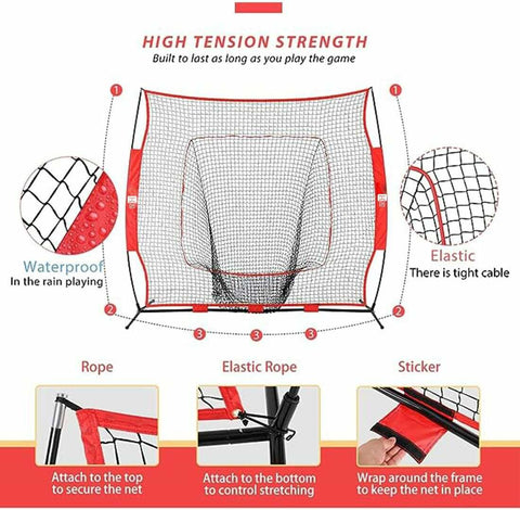 VH 7 x 7 Feet Baseball Backstop Softball Practice Net