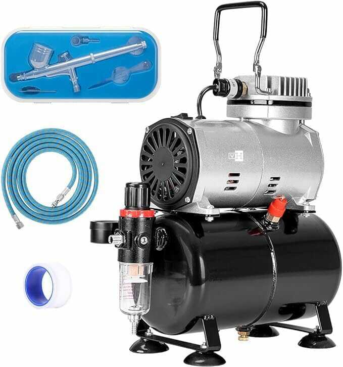 VIVOHOME Airbrush Kit with 1/5 HP Professional Air Compressor with 3L Tank