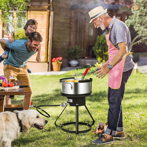 VIVOHOME 10 QT Fish Fryer Kit with Propane Burner