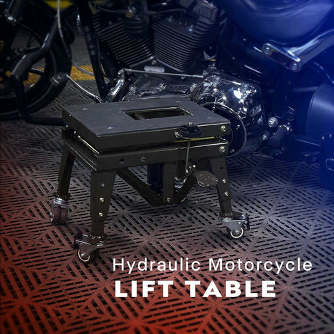 VIVOHOME Hydraulic Scissor Motorcycle Lift Table 350Lbs