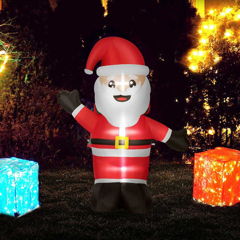 VIVOHOME 6ft Christmas Inflatable LED Lighted Santa and Snowman