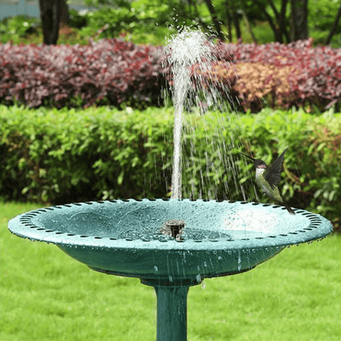 VIVOHOME Bird Bath and Solar Powered Fountain Combo Set