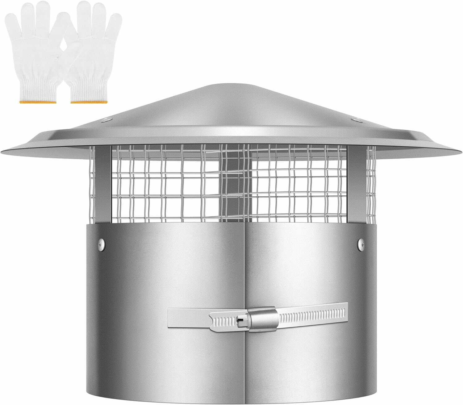 Chimney Guide Cone VIVOHOME Cone Top Chimney Cap with Screen