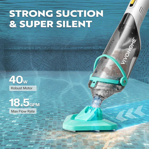 VIVOHOME Cordless Pool Vacuum with Telescopic Pole