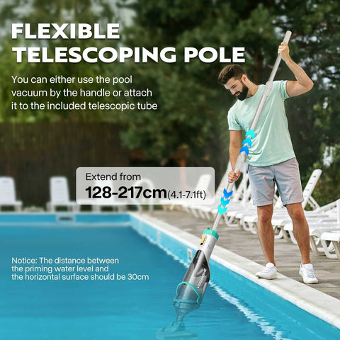 VIVOHOME Cordless Pool Vacuum with Telescopic Pole