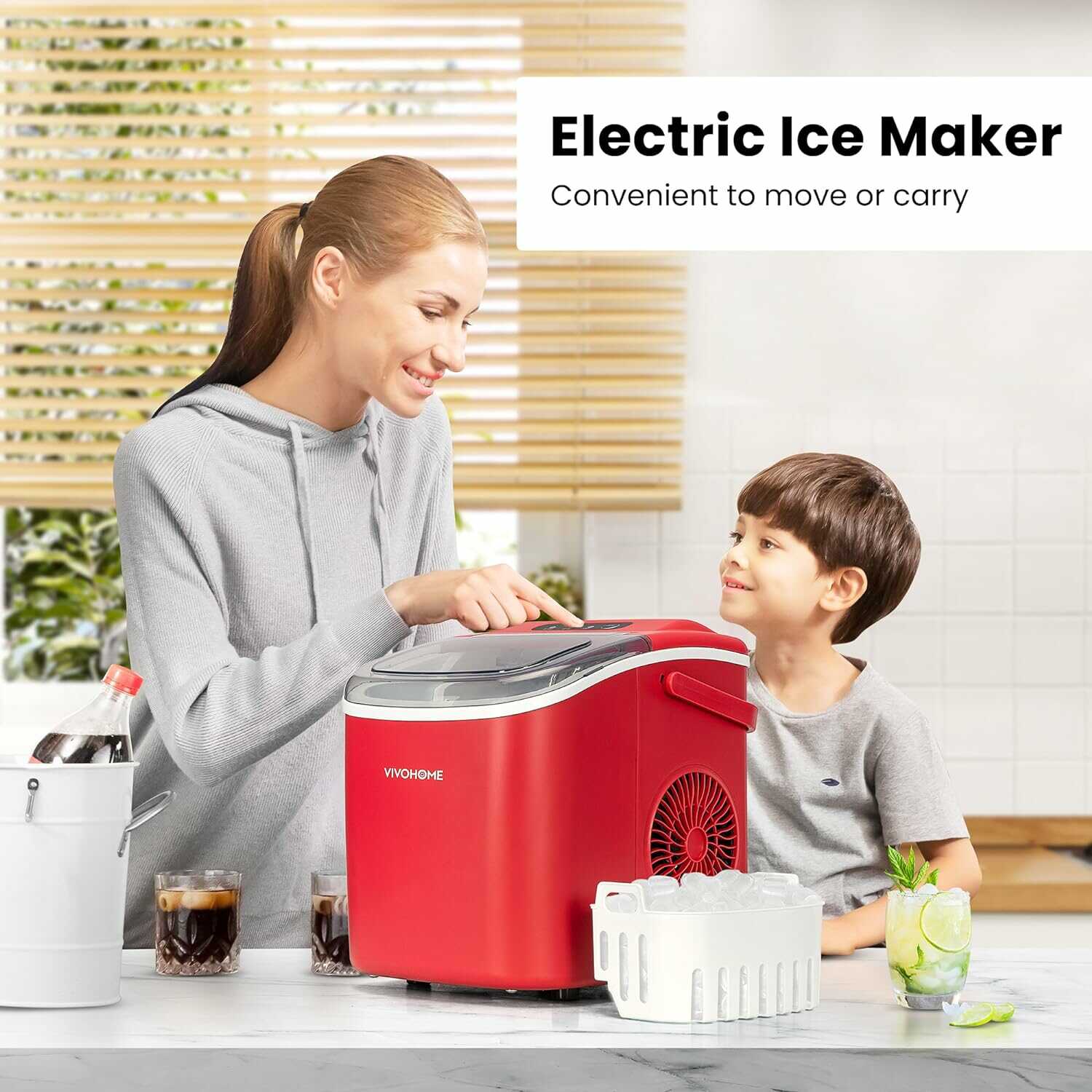 VIVOHOME Countertop Automatic Ice Maker Machine 26lbs/Day