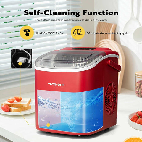 VIVOHOME Countertop Automatic Ice Maker Machine 26lbs/Day