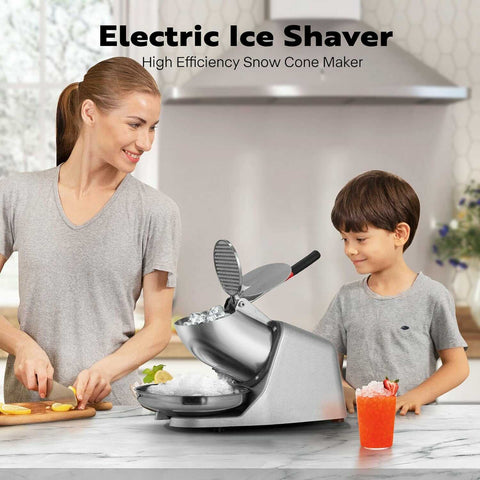 VIVOHOME Electric Snow Cone Maker Machine with Ice Pick 143lbs/hr