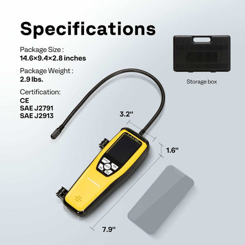VIVOHOME HVAC Refrigerant Freon Leak Detector with Rechargeable Battery