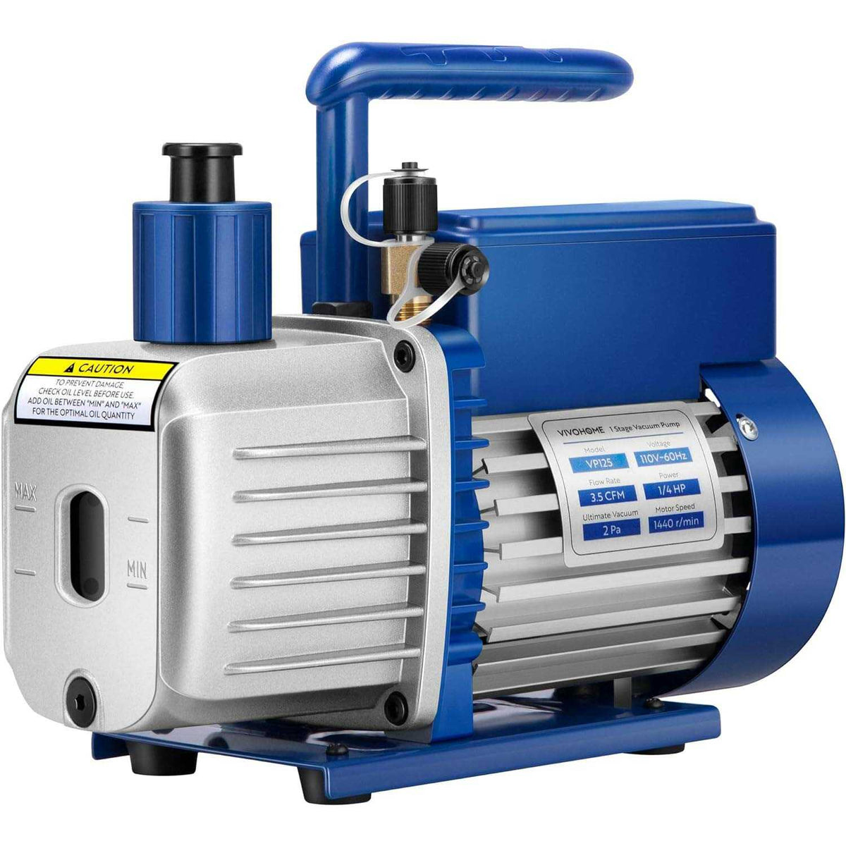 VIVOHOME HVAC Vacuum Pump for Air Conditioner Servicing Resin Degassing with Oil Bottles