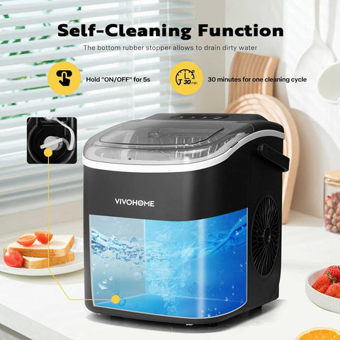 VIVOHOME Countertop Automatic Ice Maker Machine 26lbs/Day