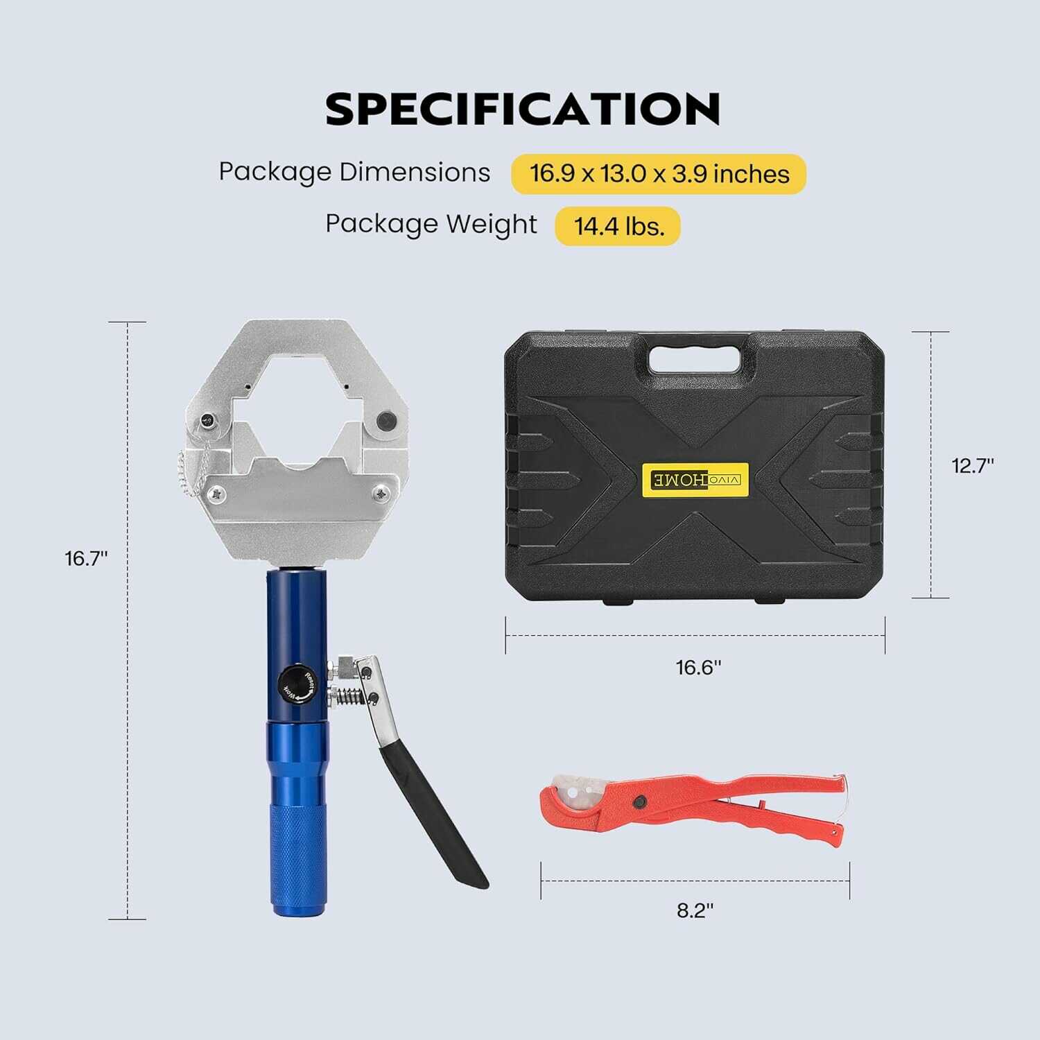 VIVOHOME Integral Hydraulic A/C Hose Crimpers