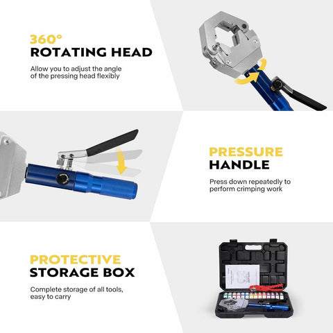VIVOHOME Integral Hydraulic A/C Hose Crimpers