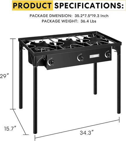 VIVOHOME Outdoor Burner Stove for Camping