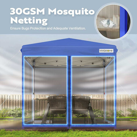 VIVOHOME  Pop-Up Canopy, Outdoor Screen Tent with Mosquito Netting