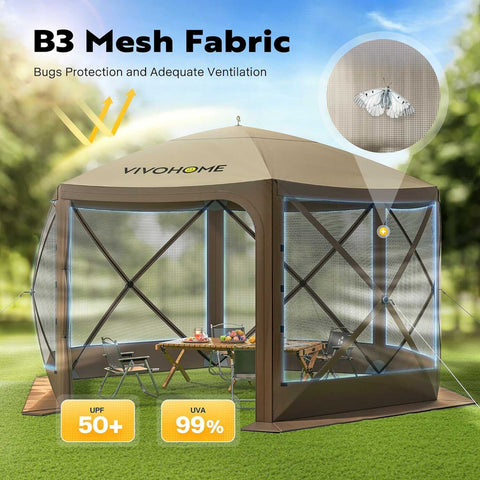 VIVOHOME Pop Up Gazebo Screen Tent