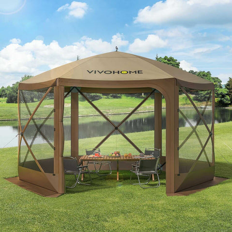 VIVOHOME Pop Up Gazebo Screen Tent