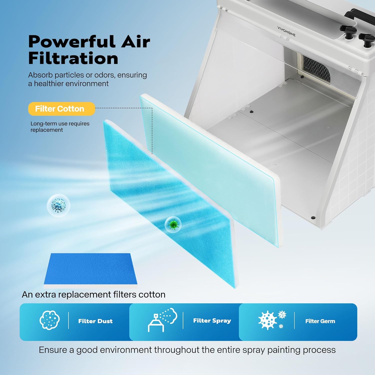 VIVOHOME Portable Airbrush Paint Spray Booth with Racks