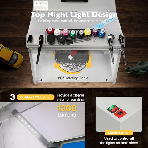 VIVOHOME Portable Airbrush Paint Spray Booth with Racks