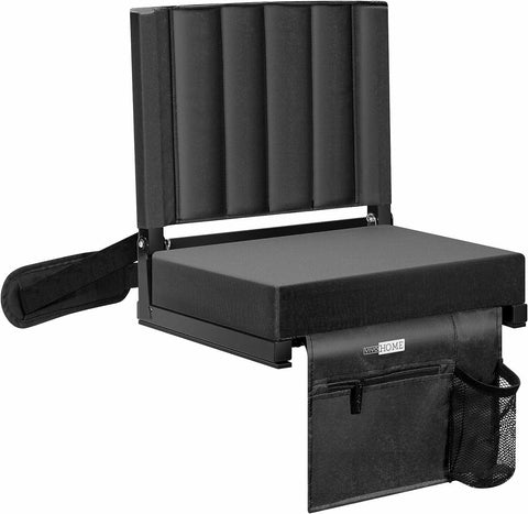 VIVOHOME Portable Stadium Seat for Bleachers with Back Support and Shoulder Strap