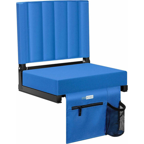 VIVOHOME Portable Stadium Seat for Bleachers with Back Support and Shoulder Strap