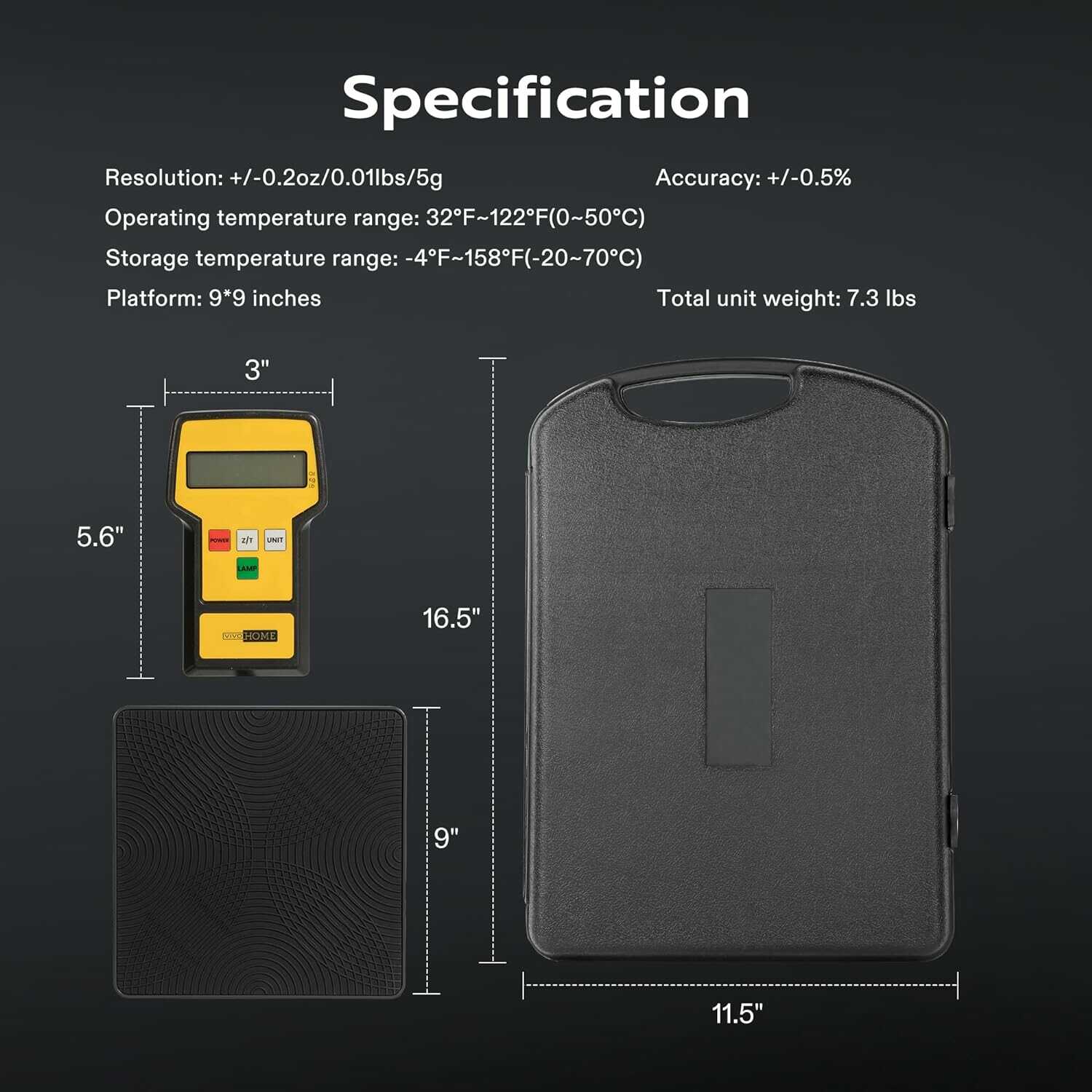 VIVOHOME Electronic Digital Refrigerant Charging Weight Freon Scale with Case 220Lbs