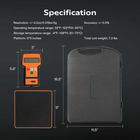 VIVOHOME Electronic Digital Refrigerant Charging Weight Freon Scale with Case 220Lbs