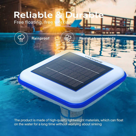 VIVOHOME Solar Pool Ionizer Chlorine-Free Sun Shock & Water Purifier