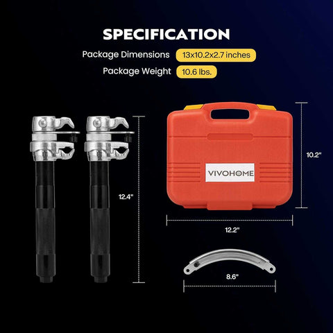VIVOHOME Steel Coil Spring Compressor Tool with Safety Bracket and Adjustable Jaws 2Pcs