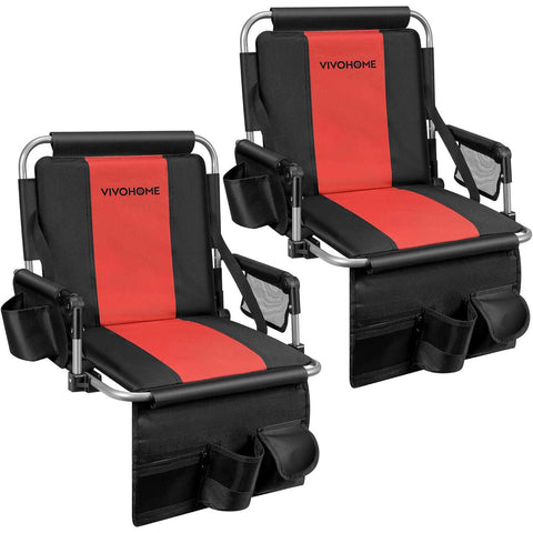 VIVOHOME Stadium Seats with Back Support Cushion for Bleachers 2Packs  "