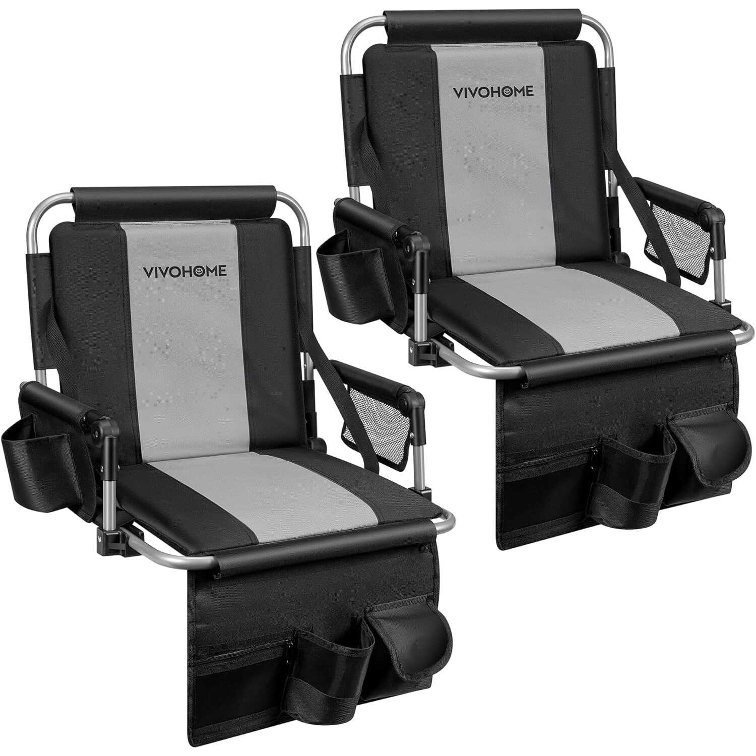 VIVOHOME Stadium Seats with Back Support Cushion for Bleachers 2Packs  "