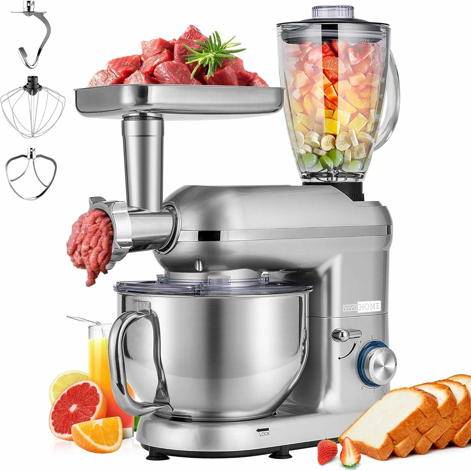 VIVOHOME Multifunctional Electric Stand Mixer