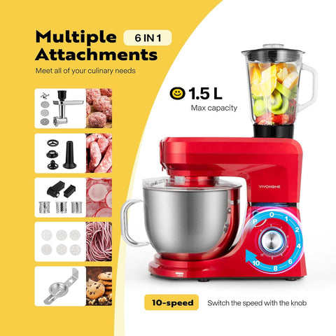 VIVOHOME Multifunctional Electric Stand Mixer