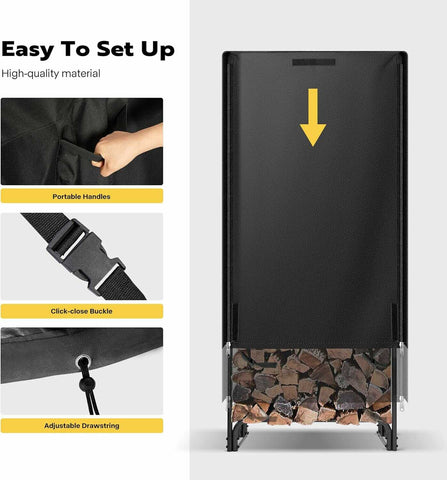 VIVOHOME Waterproof Firewood Storage Cover