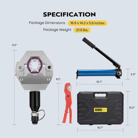 VIVOHOME Separable Hydraulic A/C Hose Crimper