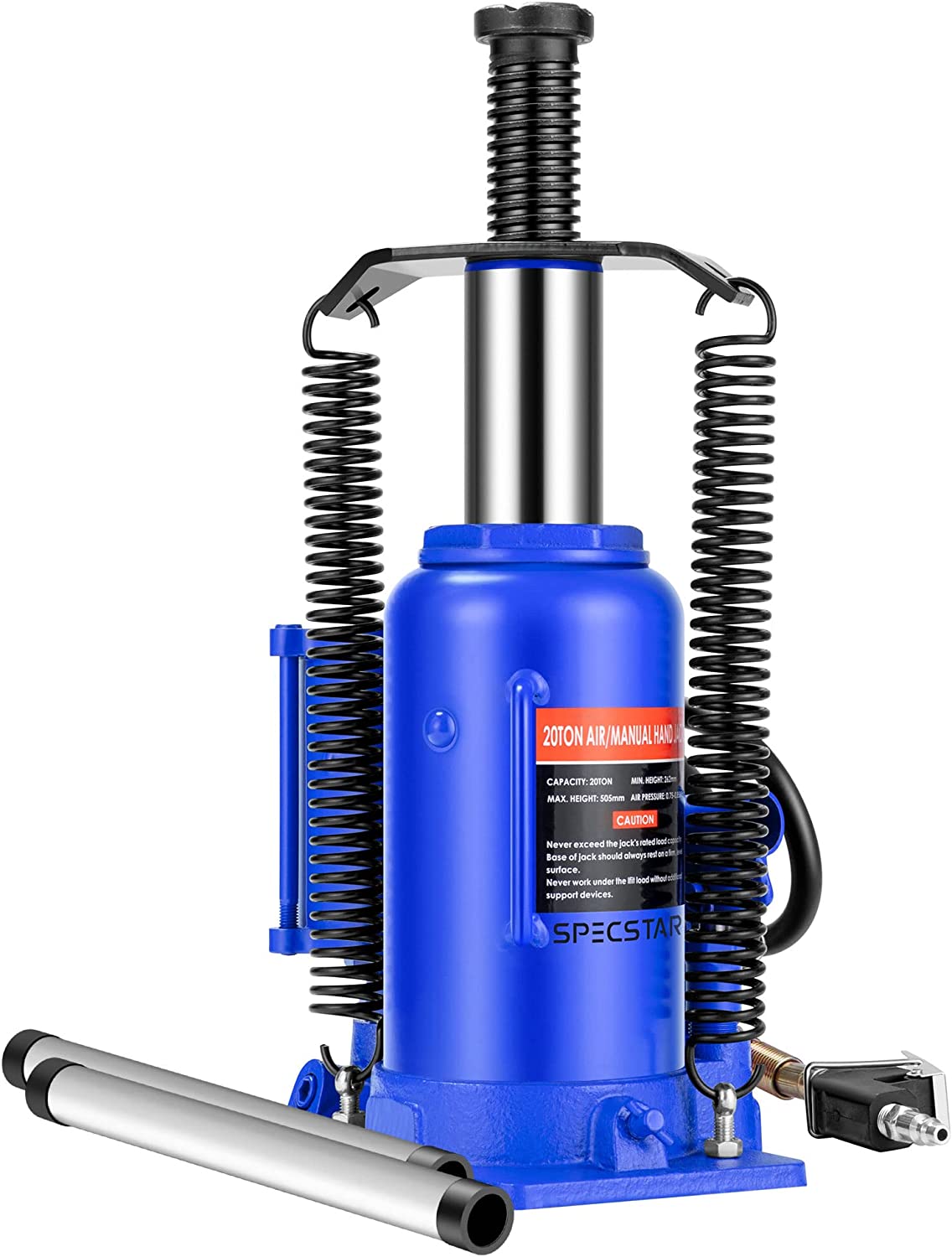 SPECSTAR Air Hydraulic Bottle Jack with Manual Hand Pump