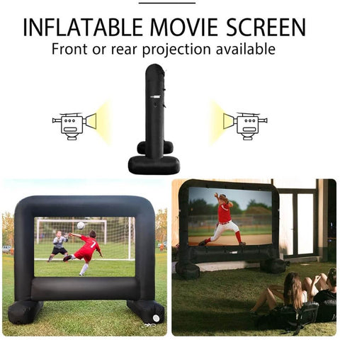 VIVOHOME 24 Feet Indoor and Outdoor Inflatable Blow up Mega Movie Projector Screen with Carry Bag for Front and Rear Projection